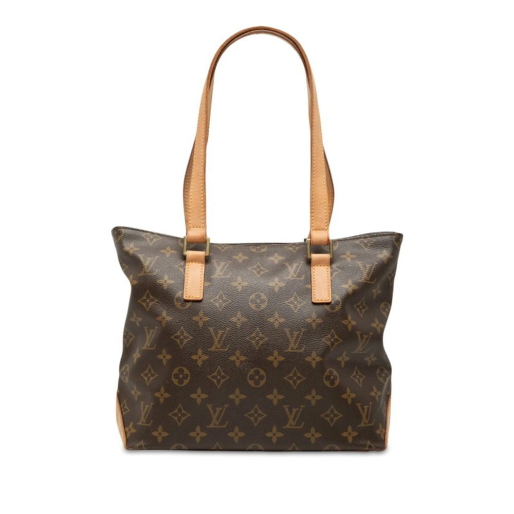 Louis Vuitton Monogram Cabas Piano Tote Bag Shoulder M51148 Brown Leather Wom...